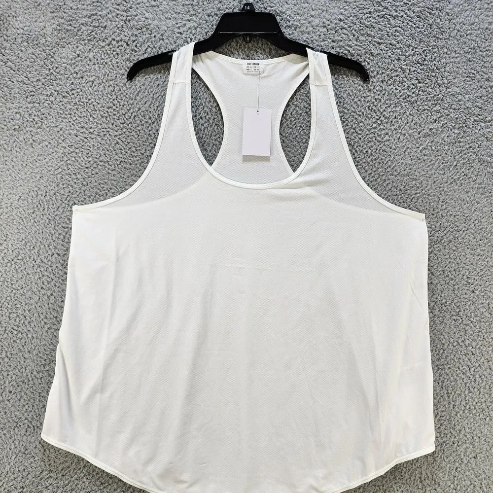 COTTON:ON Plus Size Active Curve Tank Top Women's 16 White Racerback Sleeveless~ - Picture 1 of 12